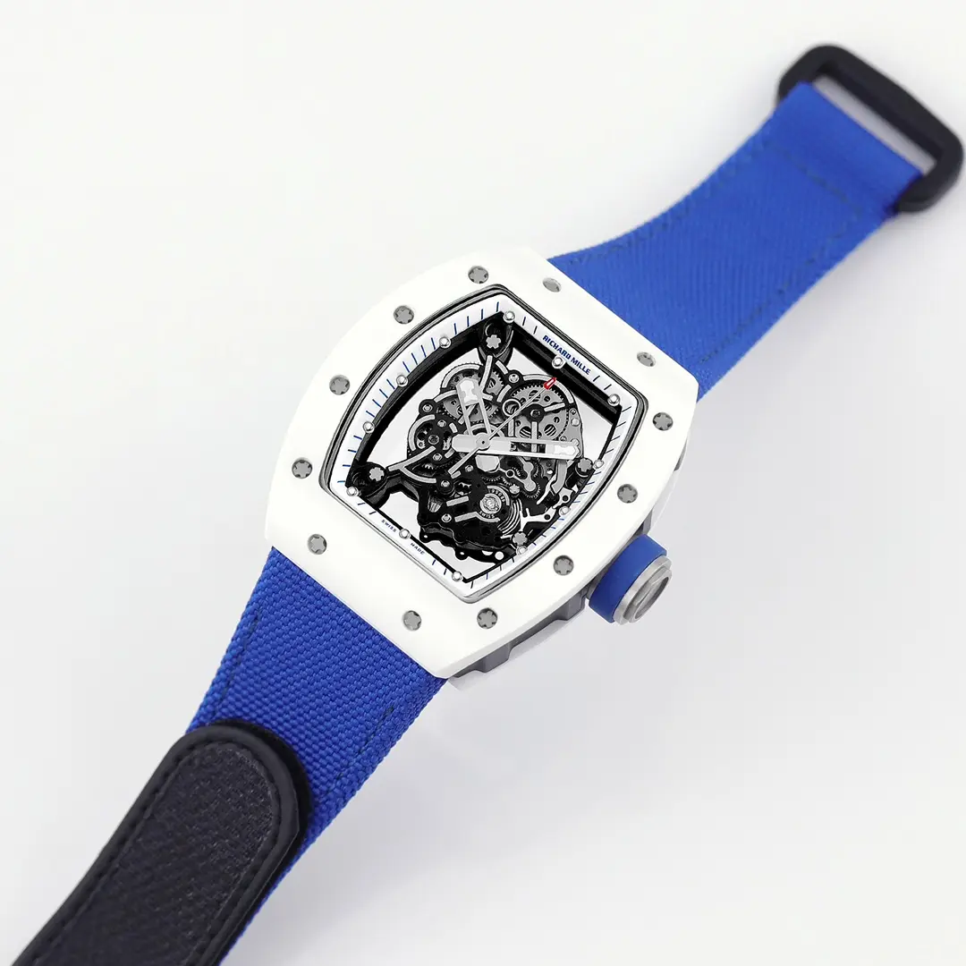 ZF Factory Richard Mille White Ceramic Blue Strap Super Clone Watch – Premium Replica Richard Mille Watch - 图片 4
