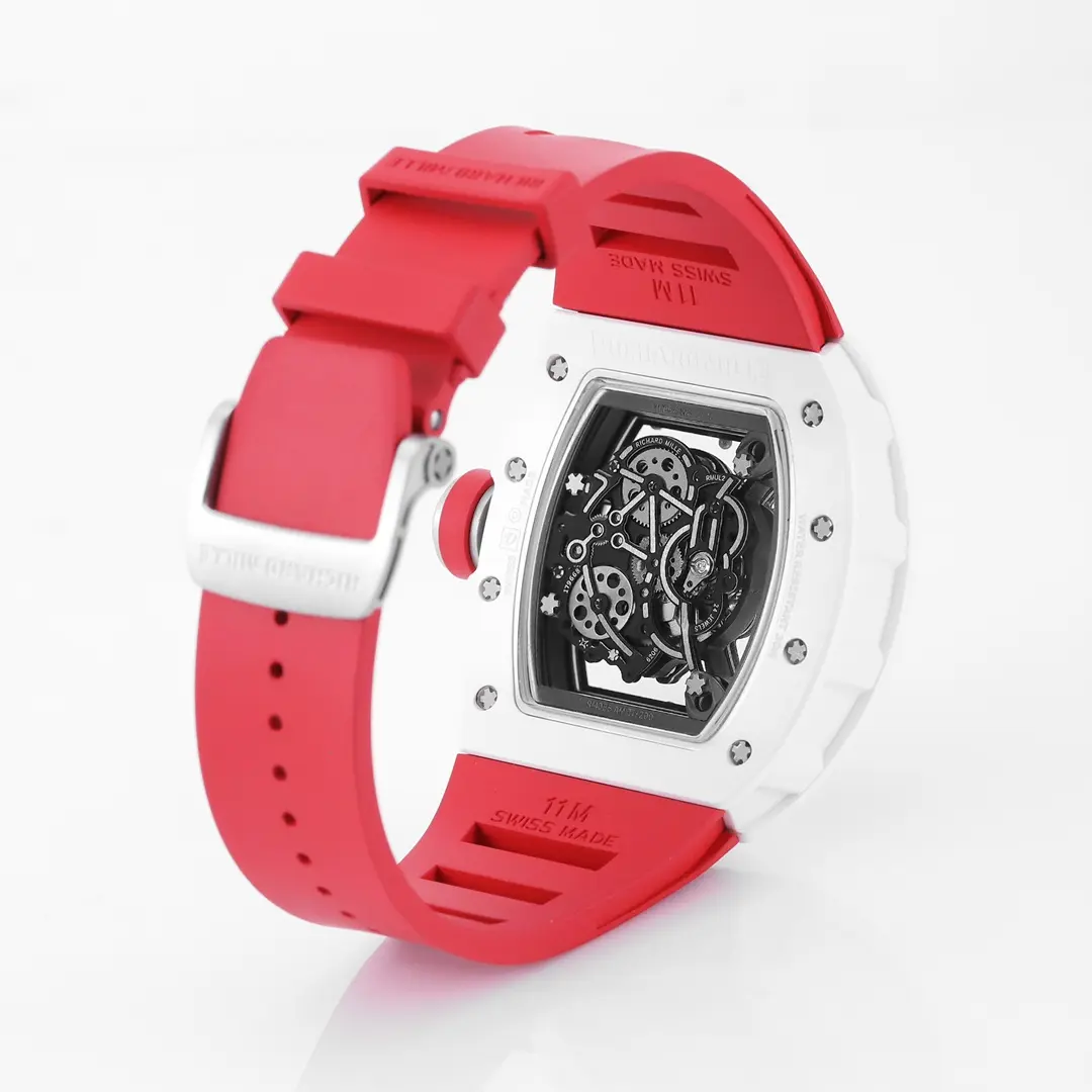 ZF Factory Richard Mille White Ceramic Red Strap Super Clone Watch – Premium Replica Richard Mille - 图片 7