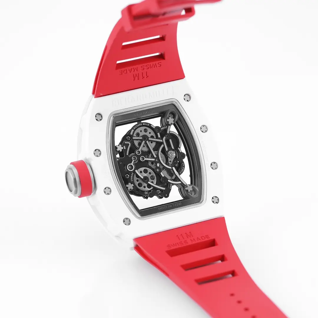 ZF Factory Richard Mille White Ceramic Red Strap Super Clone Watch – Premium Replica Richard Mille - 图片 8