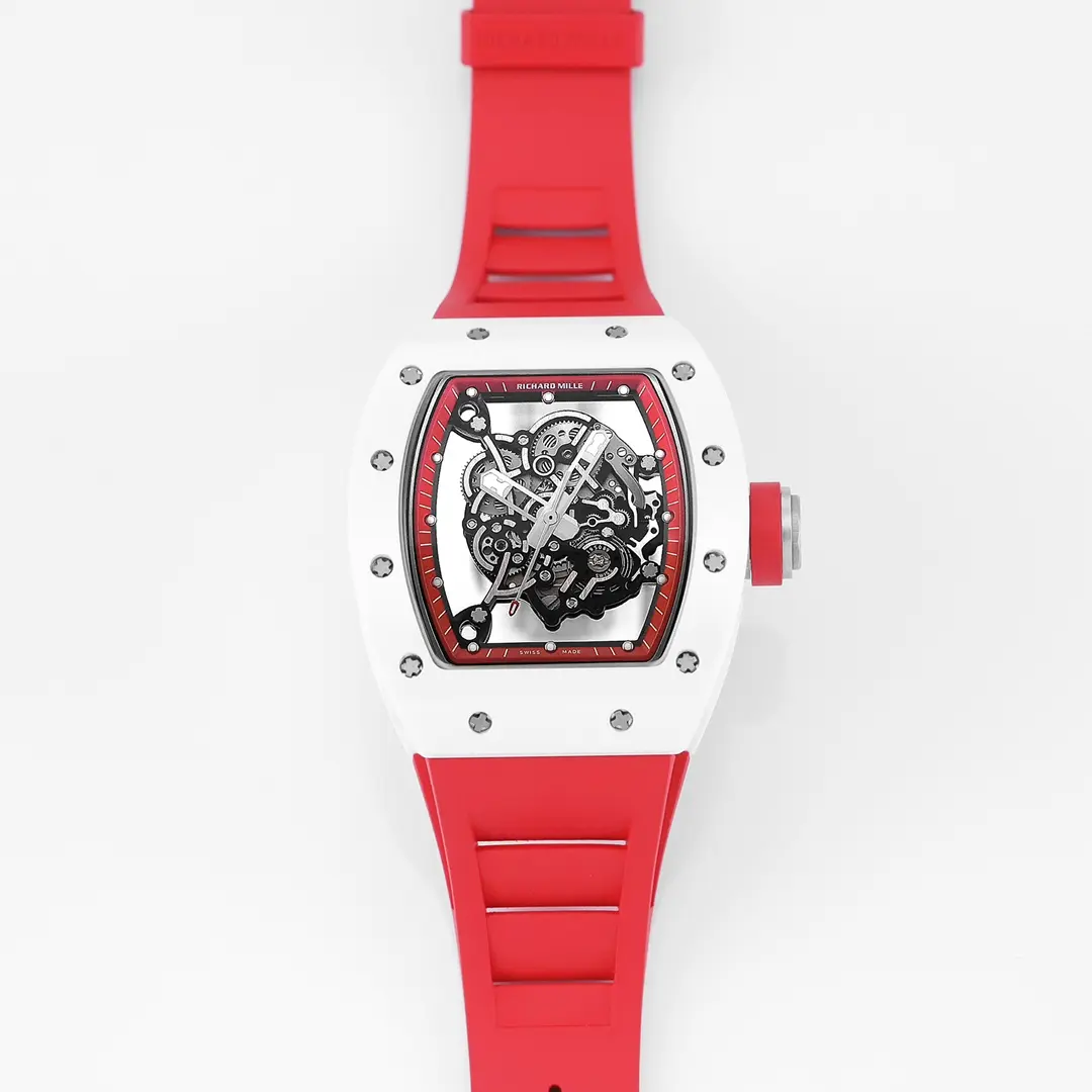 ZF Factory Richard Mille White Ceramic Red Strap Super Clone Watch – Premium Replica Richard Mille - 图片 9