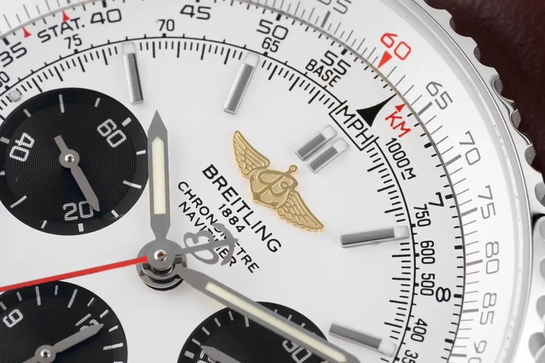 ZF Factory RWF Navitimer B01 Panda Dial Brown Leather – Premium Super Clone Watch - 图片 4