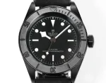 ZF Factory Tudor Black Bay Master Chronometer Black Dial Leather Strap Men’s Diver Watch